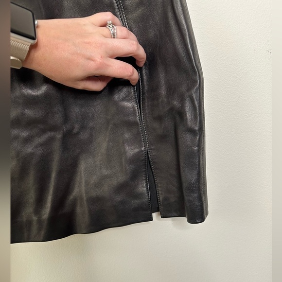 ET OCHS Elizabeth Leather Black Strapless Cut-Out Mini Dress 6 NWOT - Picture 8 of 14